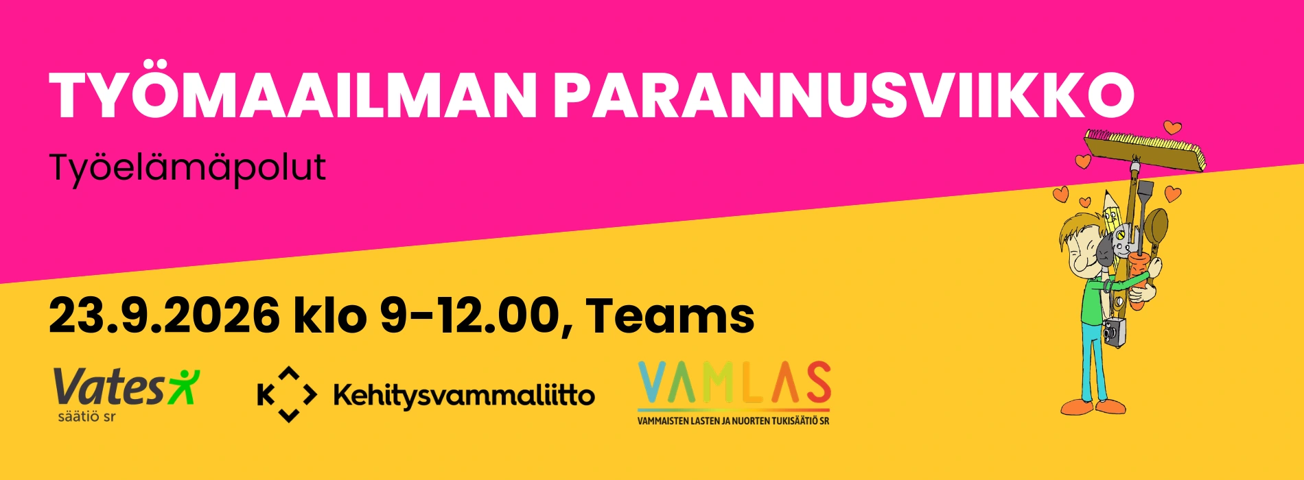 Työmaailman parannusviikko: Työelämäpolut 23.9.