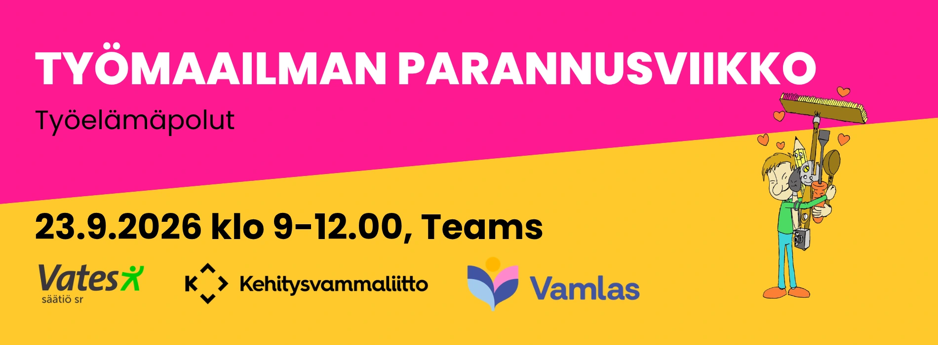 Työmaailman parannusviikko: Työelämäpolut 23.9.
