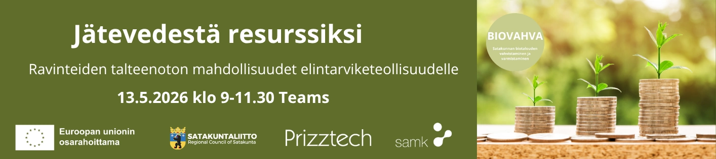 Jätevedestä resurssiksi 13.5.2026 klo 9-11.30 Teamsilla