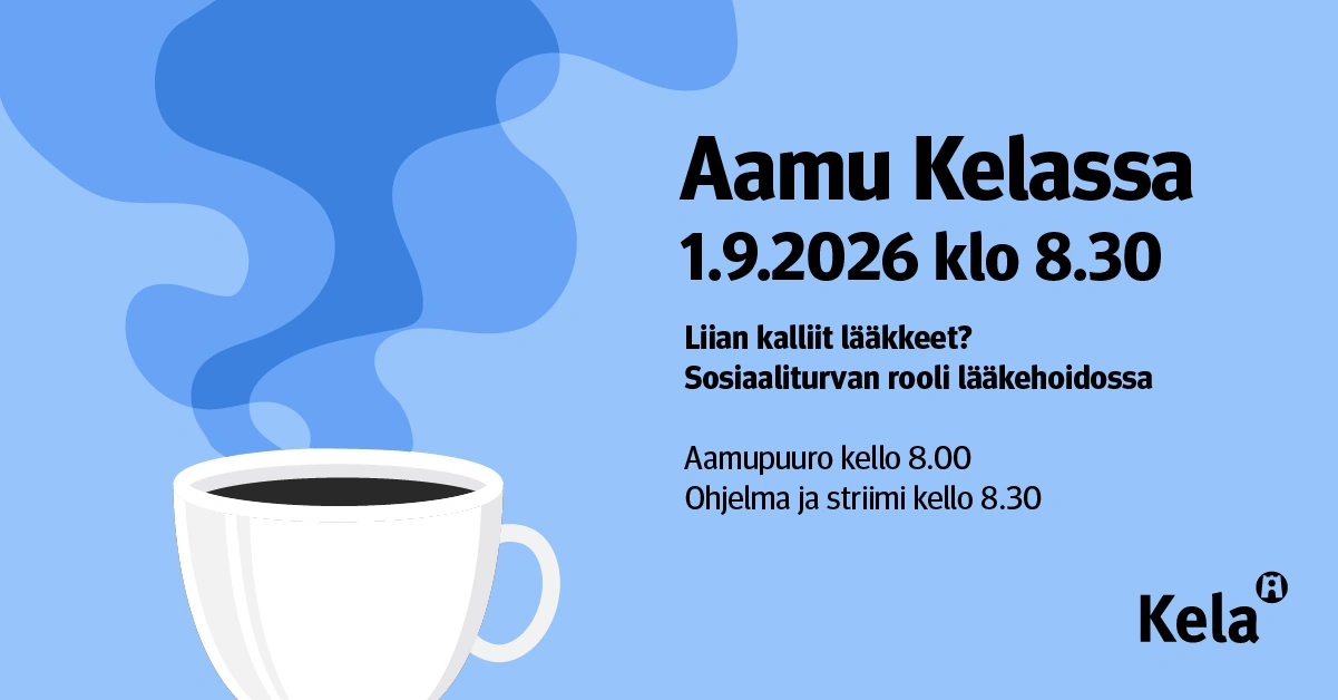 Aamu Kelassa 1.9.2026 kahvikuppi