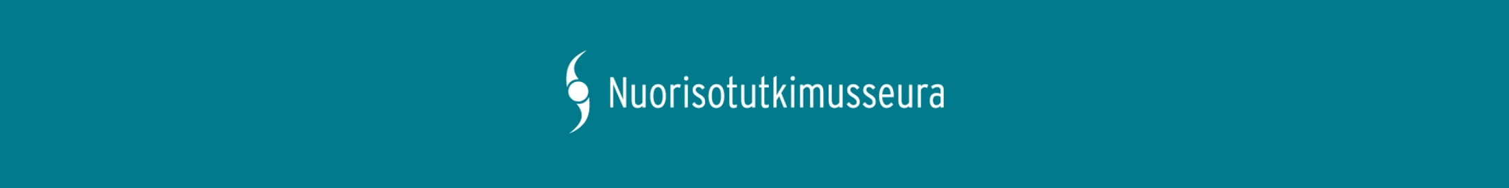 Nuorisotutkimusseuran logo turkoosilla pohjalla.