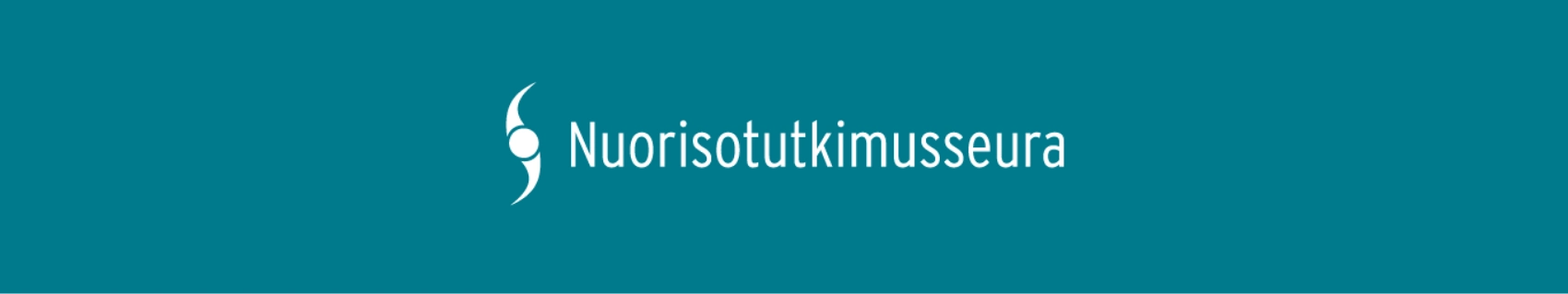 Nuorisotutkimusseuran logo turkoosilla pohjalla.