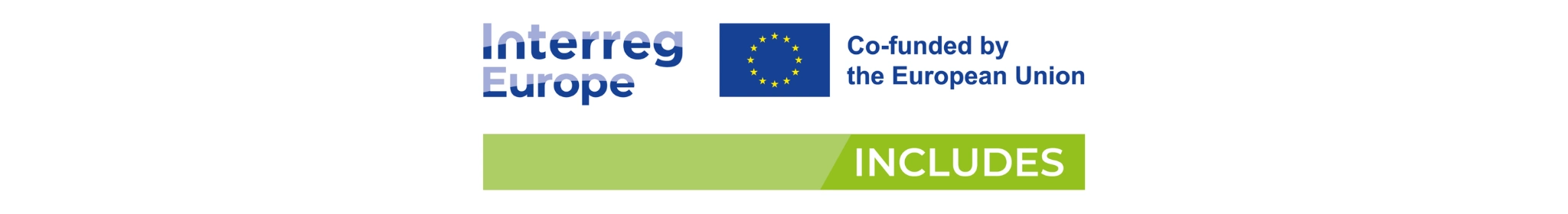 Logoja: Interreg Europe, Euroopan Unionin lippu ja teksti co-funded by European Union sekä Includes - hankkeen logo