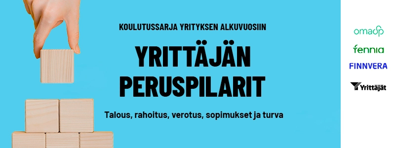 Yrittäjän peruspilarit banneri